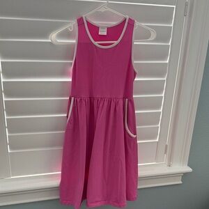 Hanna Andersson Pink Dress with White Accents